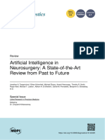 Artificial Intelligence in Neurosurgery A State-Of-The-Art Review From Past To Future