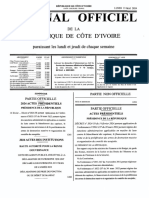 Journal Officiel: République de Côte D'Ivoire