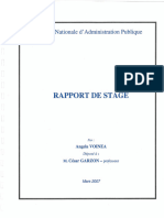 Rapport de Stage: Ecole Nationale D'administration Publique