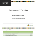 Internal Audit Report - Payments and Taxation