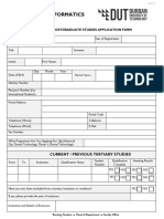 Postgraduate Application Form