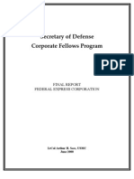 Secretary of Defense Corporate Fellows Program: Final Report Federal Express Corporation