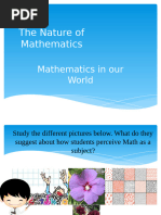 The Nature of Mathematics Presentation - Aug 27