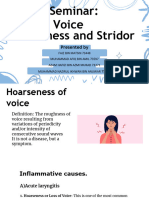 Seminar Hoarseness and Stridor Final FINAL