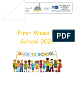 First Week of School 2023