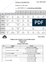 IX (Cygnus+Artemis) Online Class Routine 2024-2025