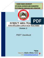 Subject Area Teaching For English Langua