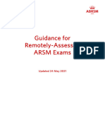 Guidance For Remotely Assessed Arsm Exams From May 2021