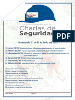 CHARLAS DE SSTMA Del 01 Al 06 de Junio Del 2015