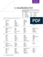 Cambridge A2 Flyers Alphabetic Vocabulary List PDF File