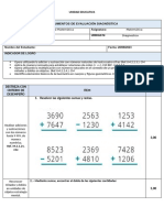 4 Egb Prueba de Diagnostico Matematica