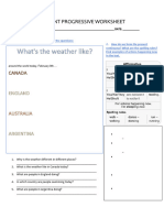 Present Progressive Worksheet 5to A