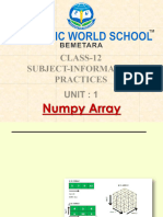 12th IP Unit-1 Numpy - Array