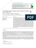 Use of Bayesian Inference Method To Model Vehicular Air Pollution in Local Urban Areas