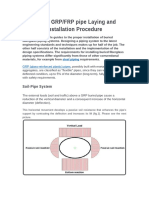 Buried GRPFRP Pipe Laying and Installation Procedure