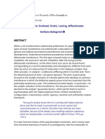 Bolognini, S. (1994) Transference Erotised, Erotic, Loving, Affectionate. International Journal of Psychoanalysis 7573-86