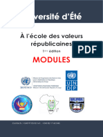 Modules Universite D'ete