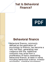 What Is Behavioral Finance