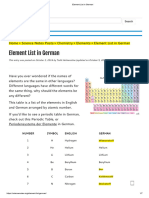 Element List in German