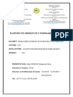 Rapport de Mission de L