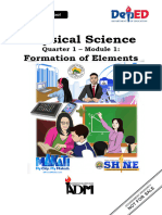 PHYSICAL SCIENCE MODULE 1 Light and Heavy Elements Notes