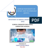 Clinical Chemistry Lab Manual Fall 2016