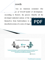 Rostow Growth Model and Structural Change