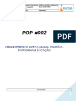 POP 002 - Procedimentos Operacionais - TOPOGRAFIA