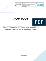 POP 008 - Procedimentos Operacionais - Parede Corta Fogo Pré-Moldada