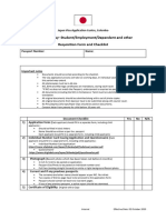 Requisition Form For VFS Checklist