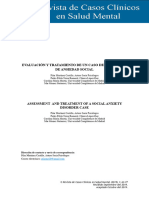 Evaluación y Tratamiento de Un Caso de Trastorno de Ansiedad Social