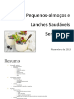 Pequenos Almoços e Lanches Saudáveis