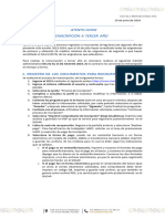 Convocatoria de Reinscripciones A 3° 2024-2025