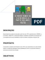 Os Novos Rumos Da EJA No Brasil A Partir Dos Anos 1970