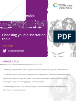 CPR 2 Choosing Your Dissertation Topic