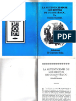 La Autenticidad de Los Restos de Cuauhtémoc Por Eulalia Guzmán
