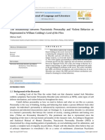 The Relationship Between Narcissistic Personality and Violent Behavior As Represented in William Golding's Lord of The Flies