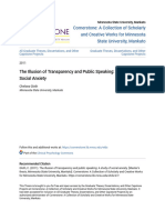 The Illusion of Transparency and Public Speaking - A Study of Soci