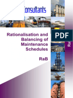 Rationalisation & Balancing of Maintenance Schedules