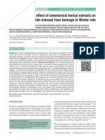 Hepatoprotective Effect of Commercial Herbal Extracts On Carbon Tetrachloride Induced Liver Damage in Wistar Rats