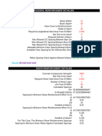 Beam Detailing Sheet From ETABS Results (By Ali Shan)