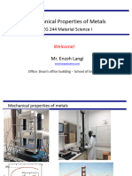 Lecture 4. Mechanical Properties of Metals