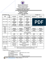 Class Program Matatag 2024-2025