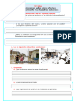 Ficha Tuto Lunes 12 Reflexionamos Como Afectan Los Desastres Naturales