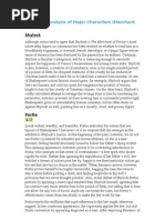 Character Analysis of Major Characters M.O.V