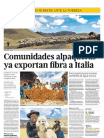 Fibra de Alpaca Perú Se Exporta A Italia. Éxito de Comunidades Andinas Emprendedoras