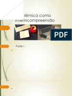SLIDES A Polêmica Como Interincompreensão