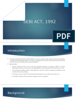 Sebi Act 1992