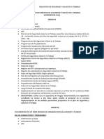 Requisitos de Documentos de Seguridad y Salud en El Trabajo