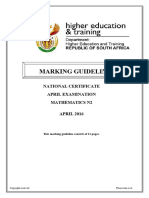 N2 Mathematcis April 2016 Memorandum